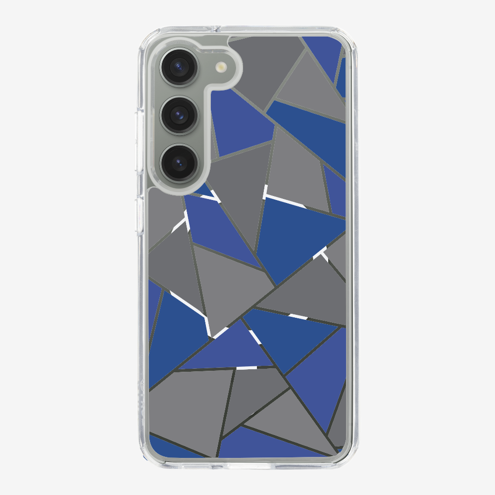 Blue & Grey Polygon Phone Case