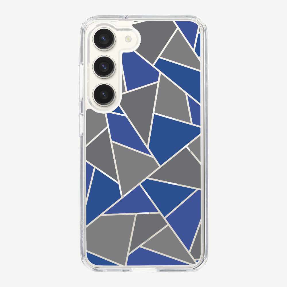 Blue & Grey Polygon Phone Case