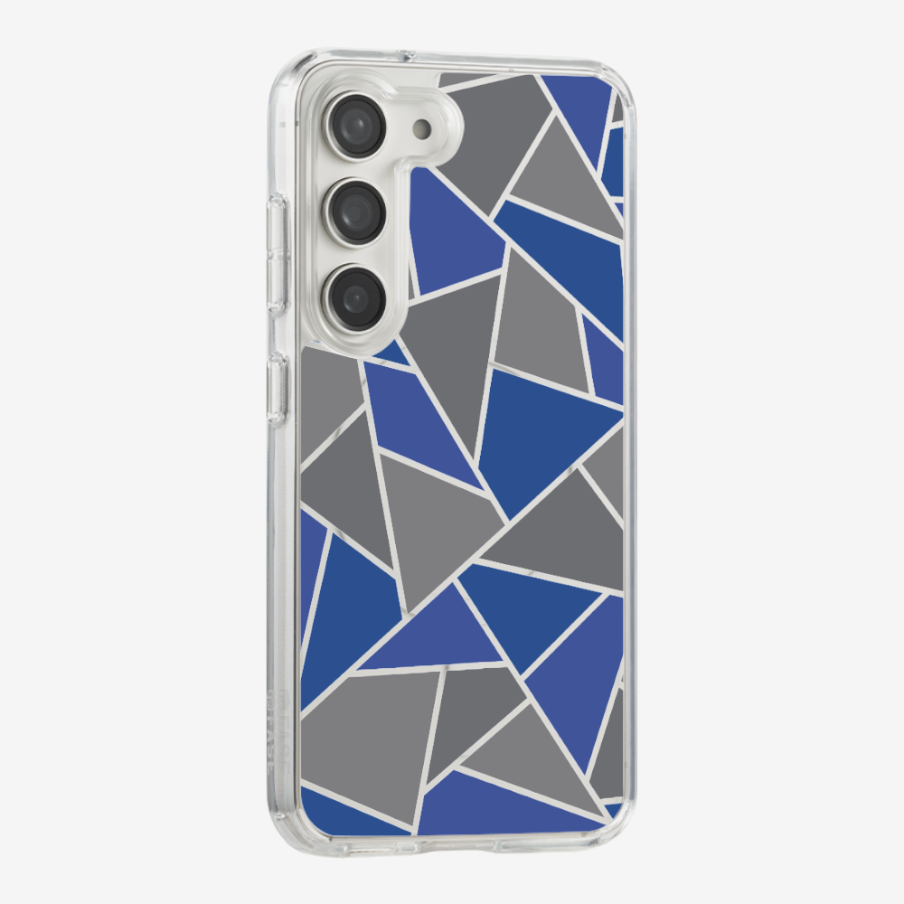 Blue & Grey Polygon Phone Case