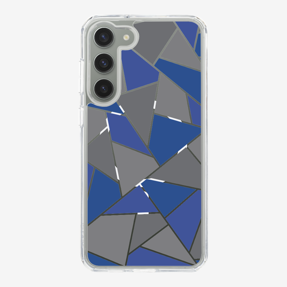 Blue & Grey Polygon Phone Case