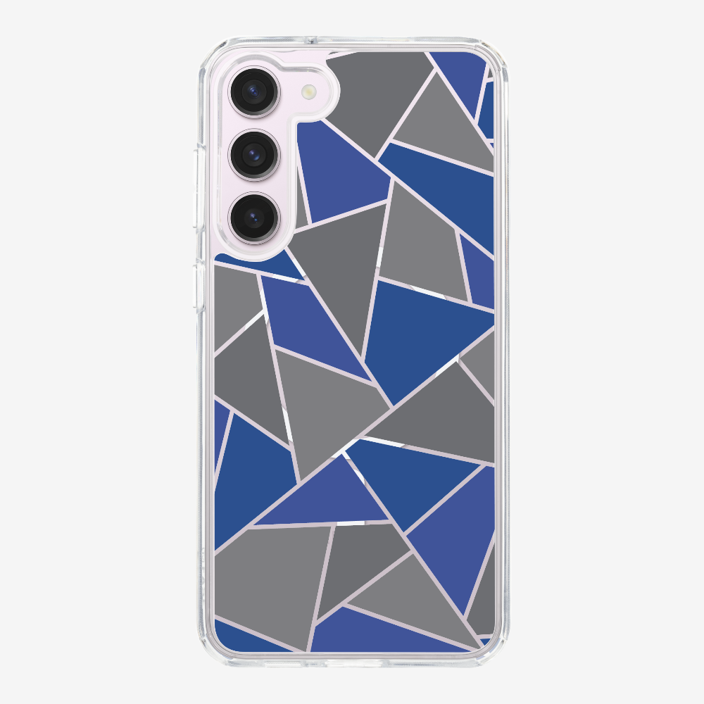 Blue & Grey Polygon Phone Case