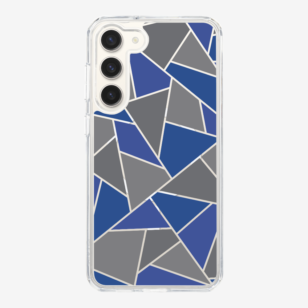 Blue & Grey Polygon Phone Case
