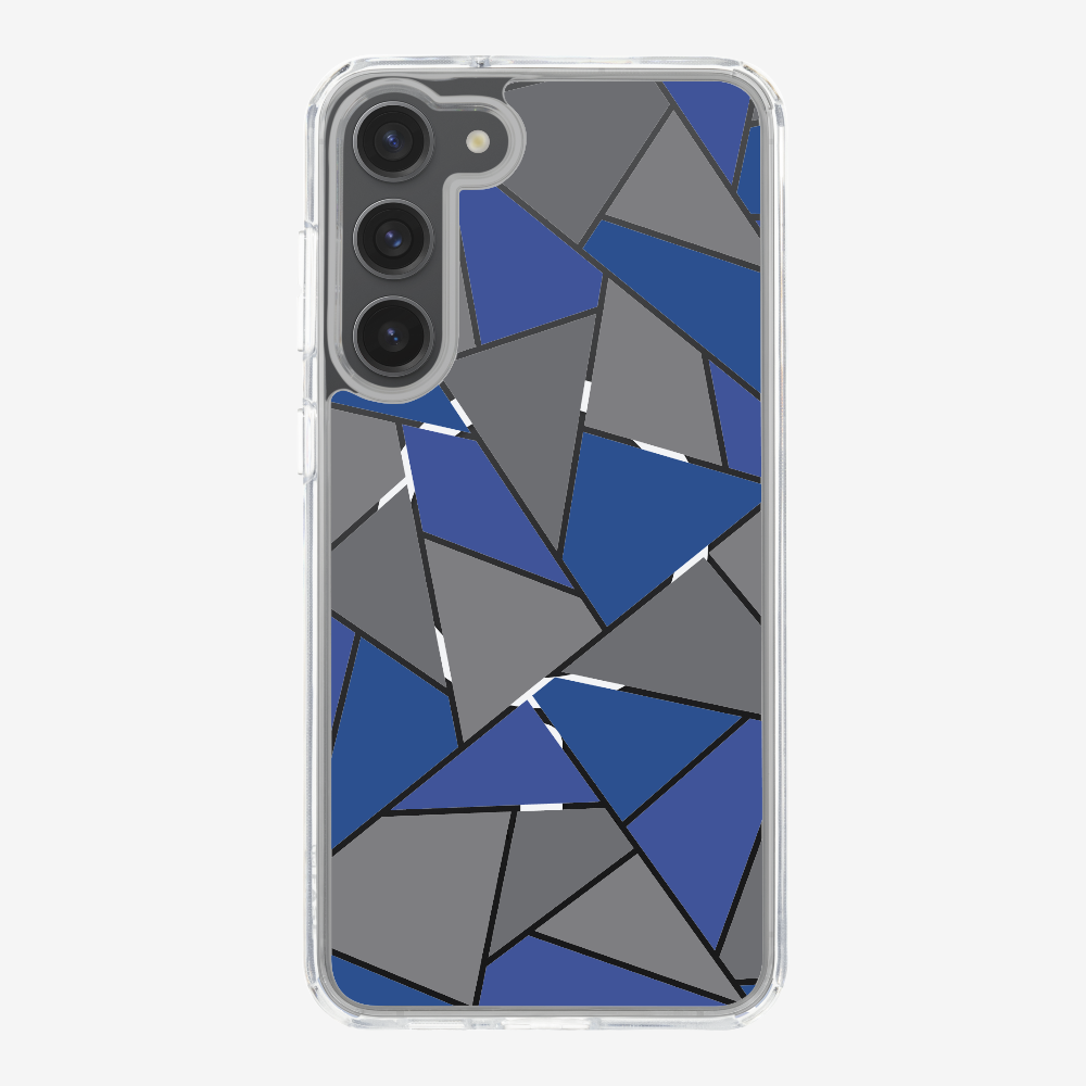 Blue & Grey Polygon Phone Case