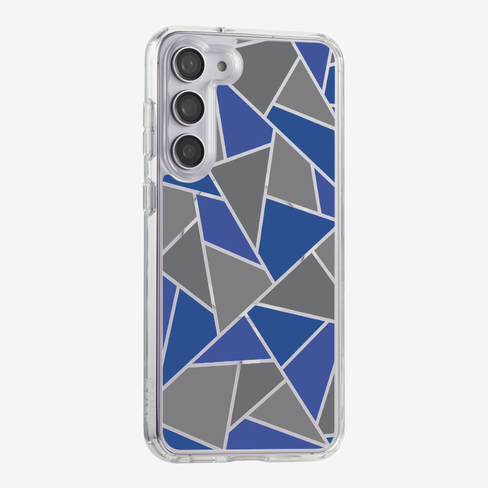 Blue & Grey Polygon Phone Case