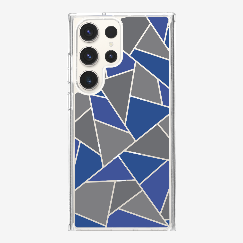 Blue & Grey Polygon Phone Case