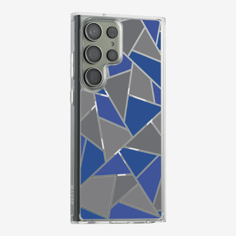 Blue & Grey Polygon Phone Case