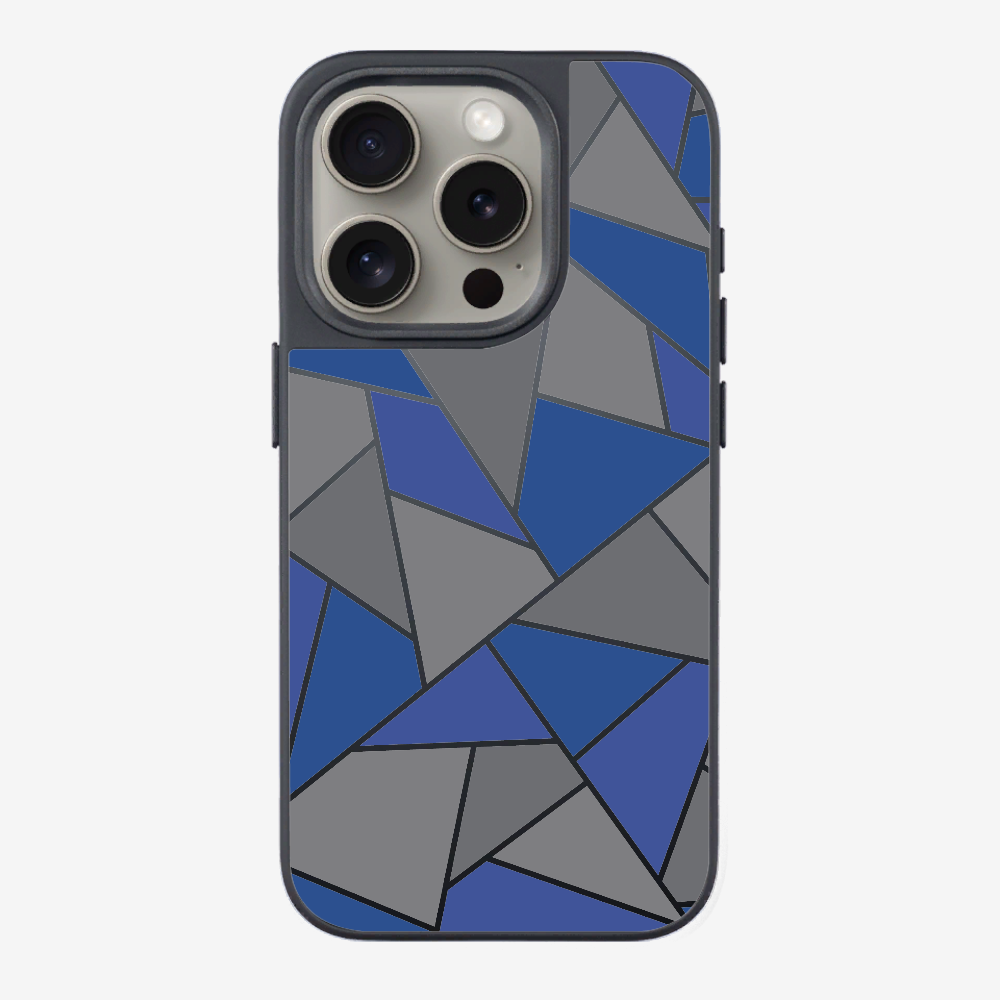 Blue & Grey Polygon Phone Case