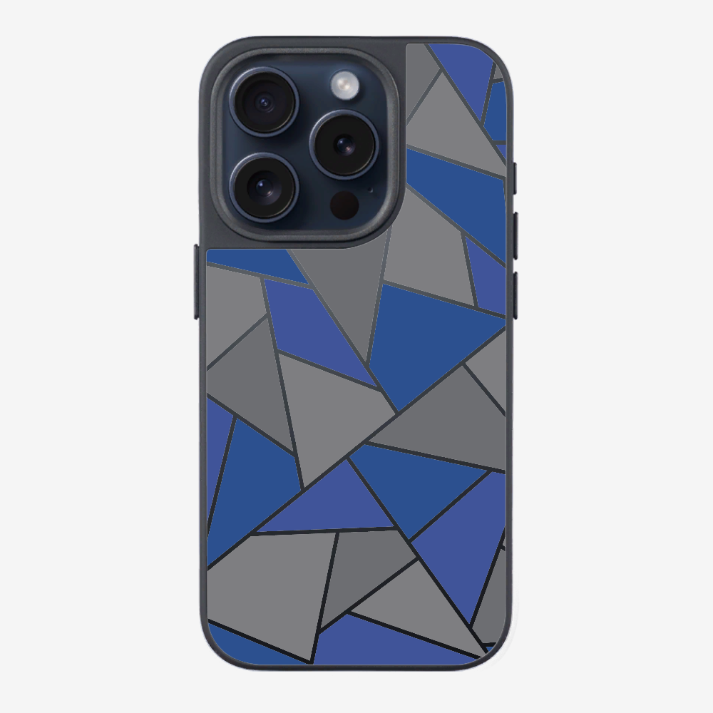 Blue & Grey Polygon Phone Case