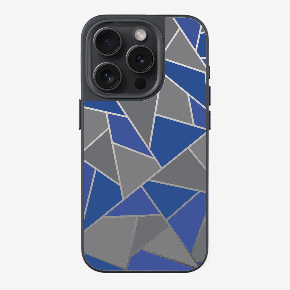 Blue & Grey Polygon Phone Case