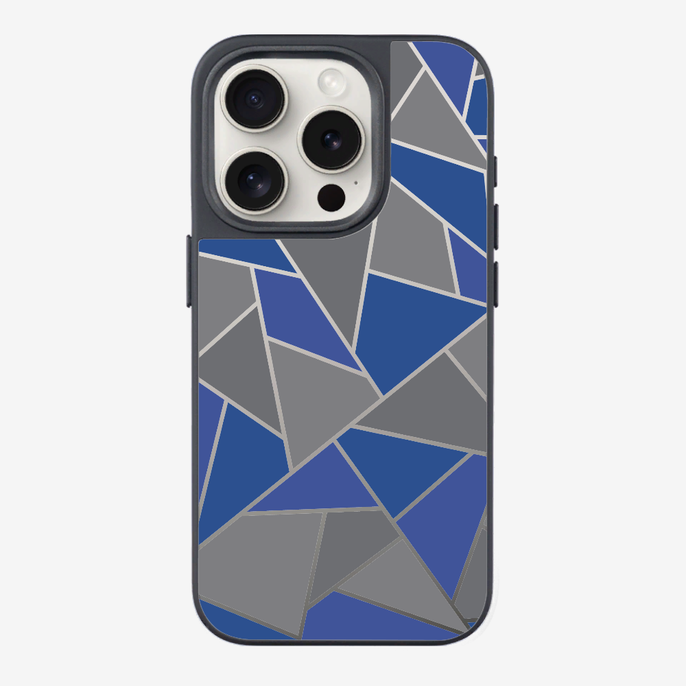 Blue & Grey Polygon Phone Case