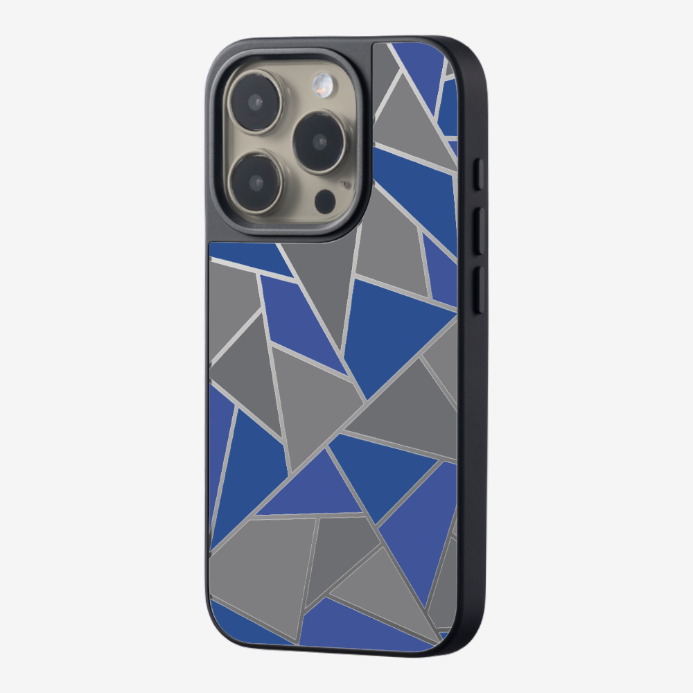 Blue & Grey Polygon Phone Case