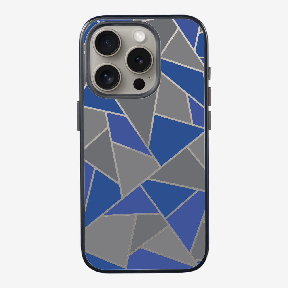 Blue & Grey Polygon Phone Case