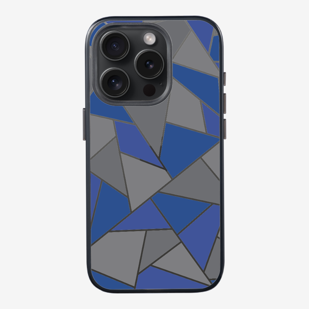 Blue & Grey Polygon Phone Case