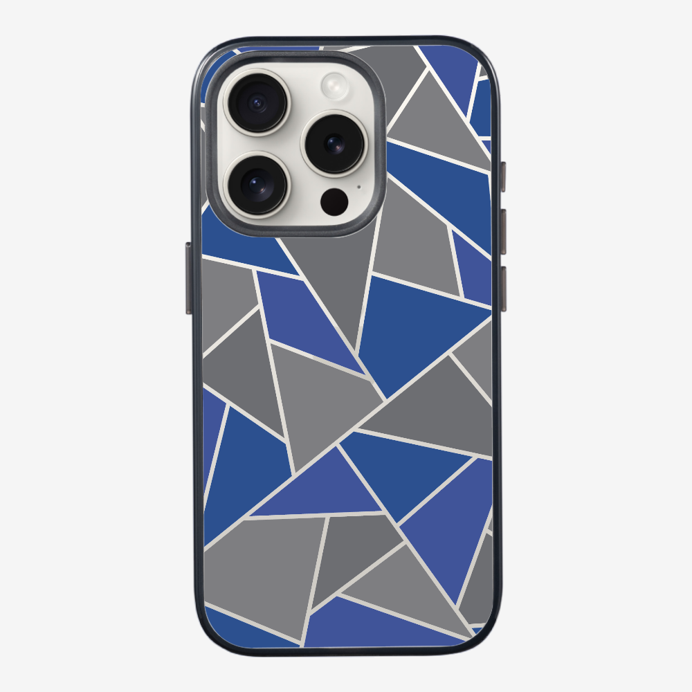 Blue & Grey Polygon Phone Case