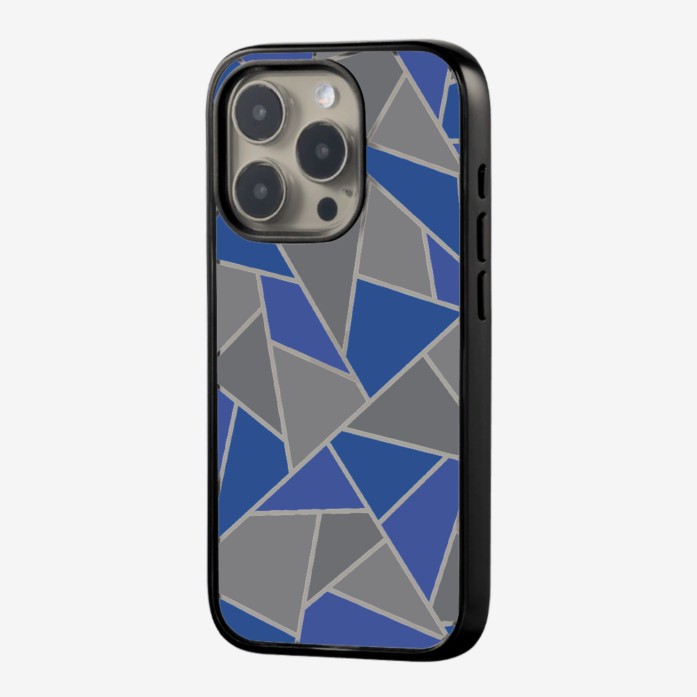 Blue & Grey Polygon Phone Case