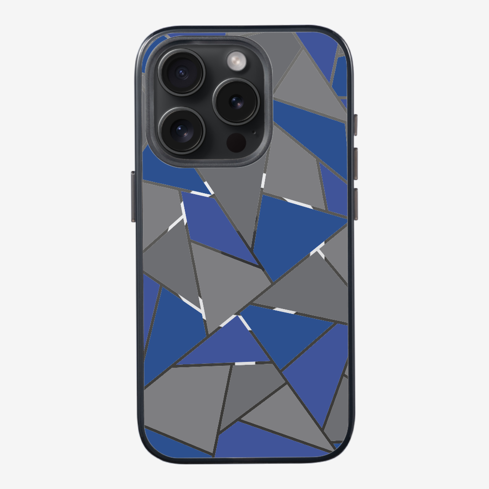 Blue & Grey Polygon Phone Case