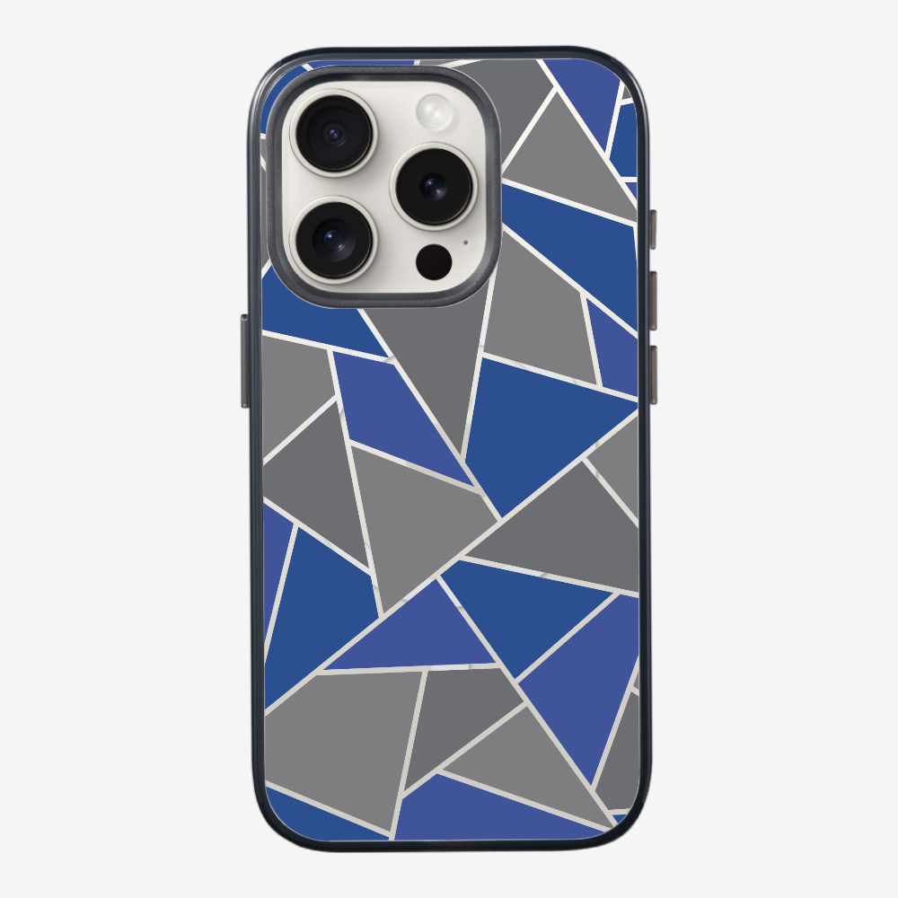 Blue & Grey Polygon Phone Case