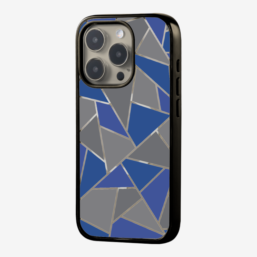 Blue & Grey Polygon Phone Case