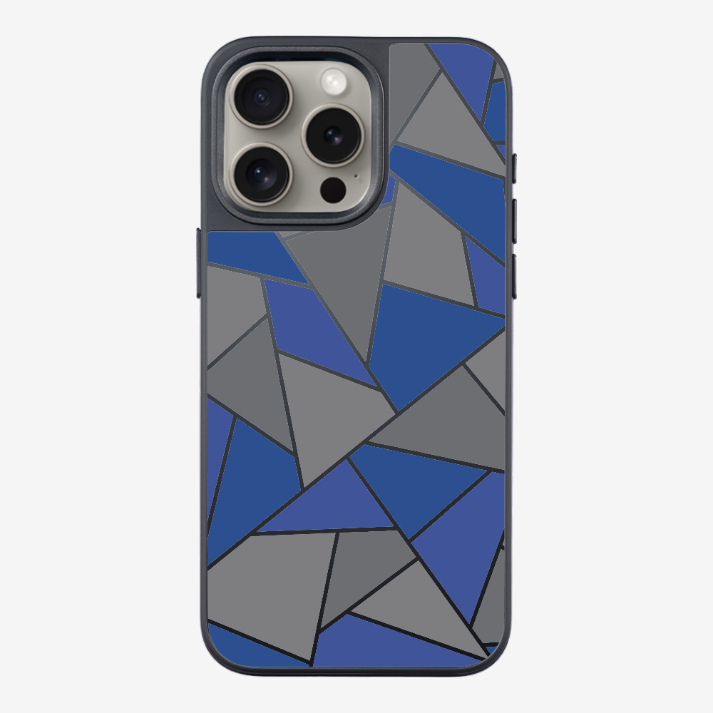 Blue & Grey Polygon Phone Case