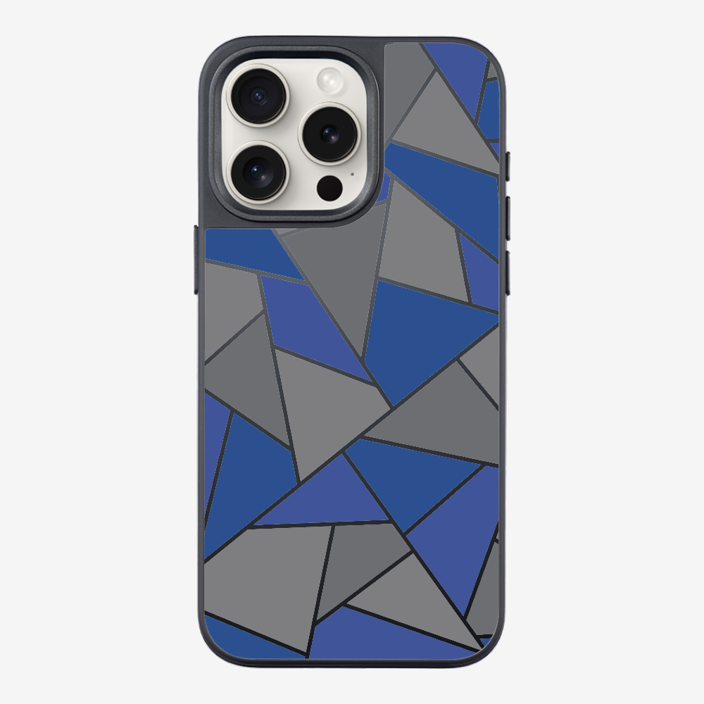 Blue & Grey Polygon Phone Case