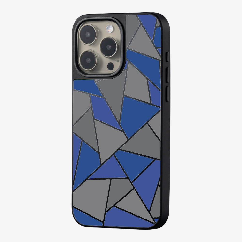 Blue & Grey Polygon Phone Case