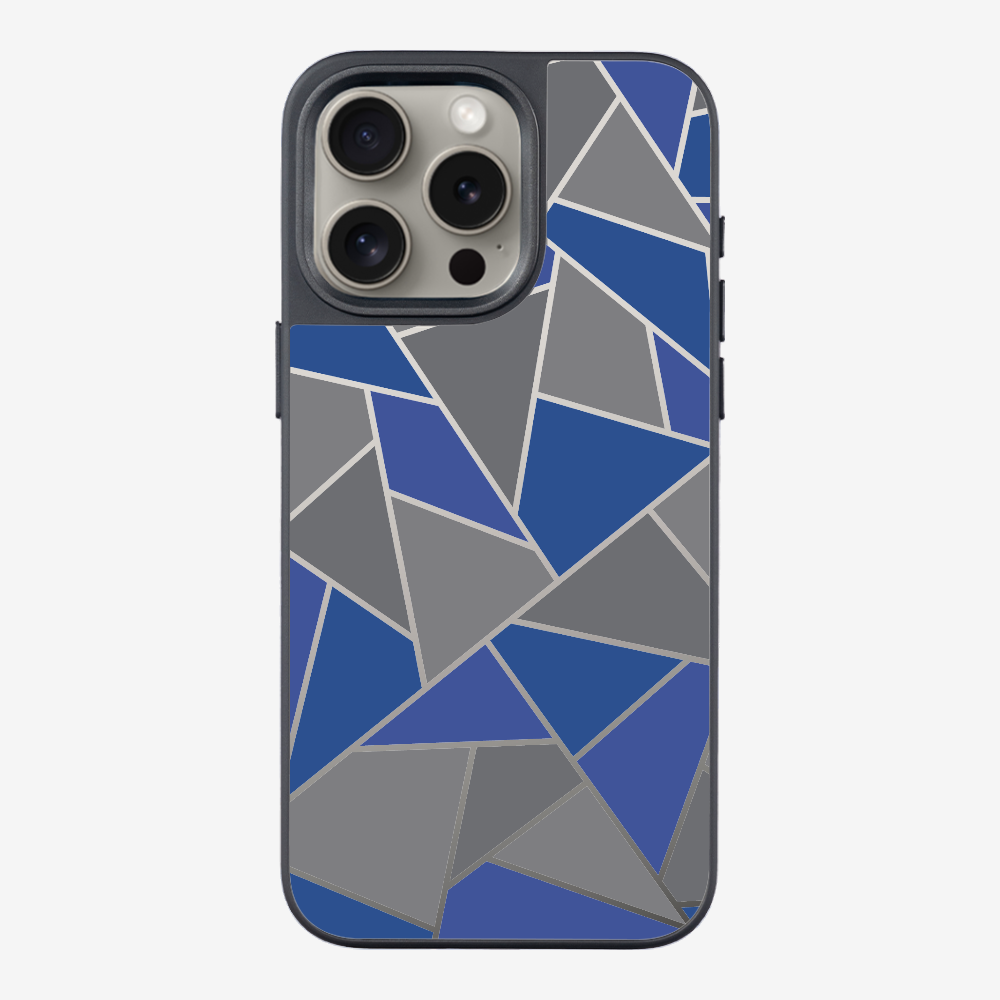 Blue & Grey Polygon Phone Case