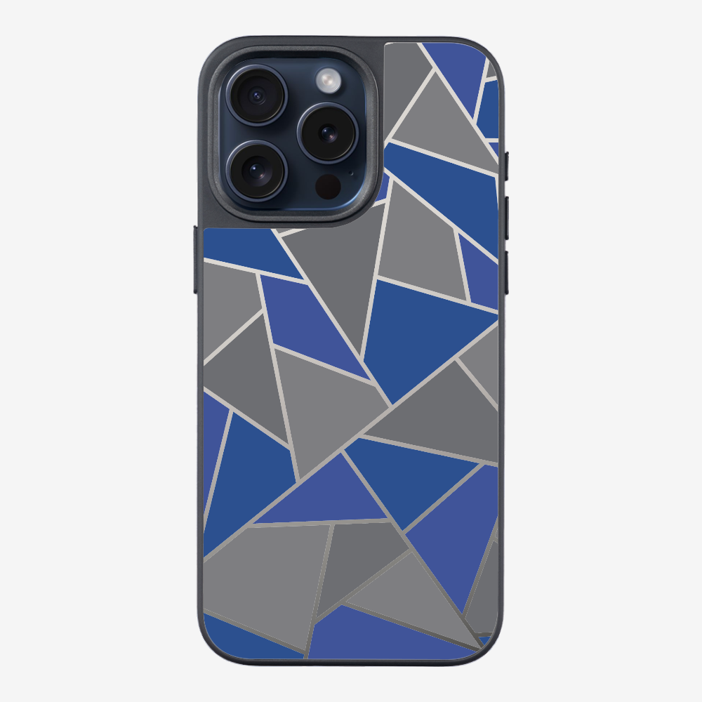 Blue & Grey Polygon Phone Case