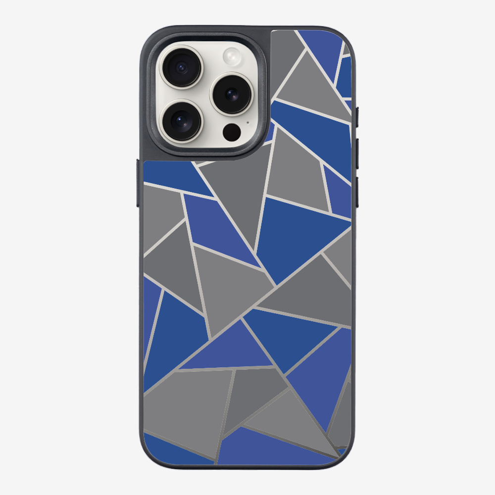 Blue & Grey Polygon Phone Case