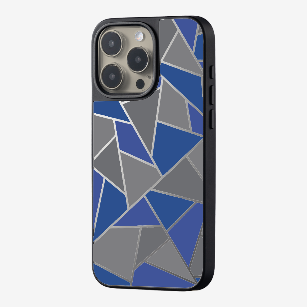 Blue & Grey Polygon Phone Case