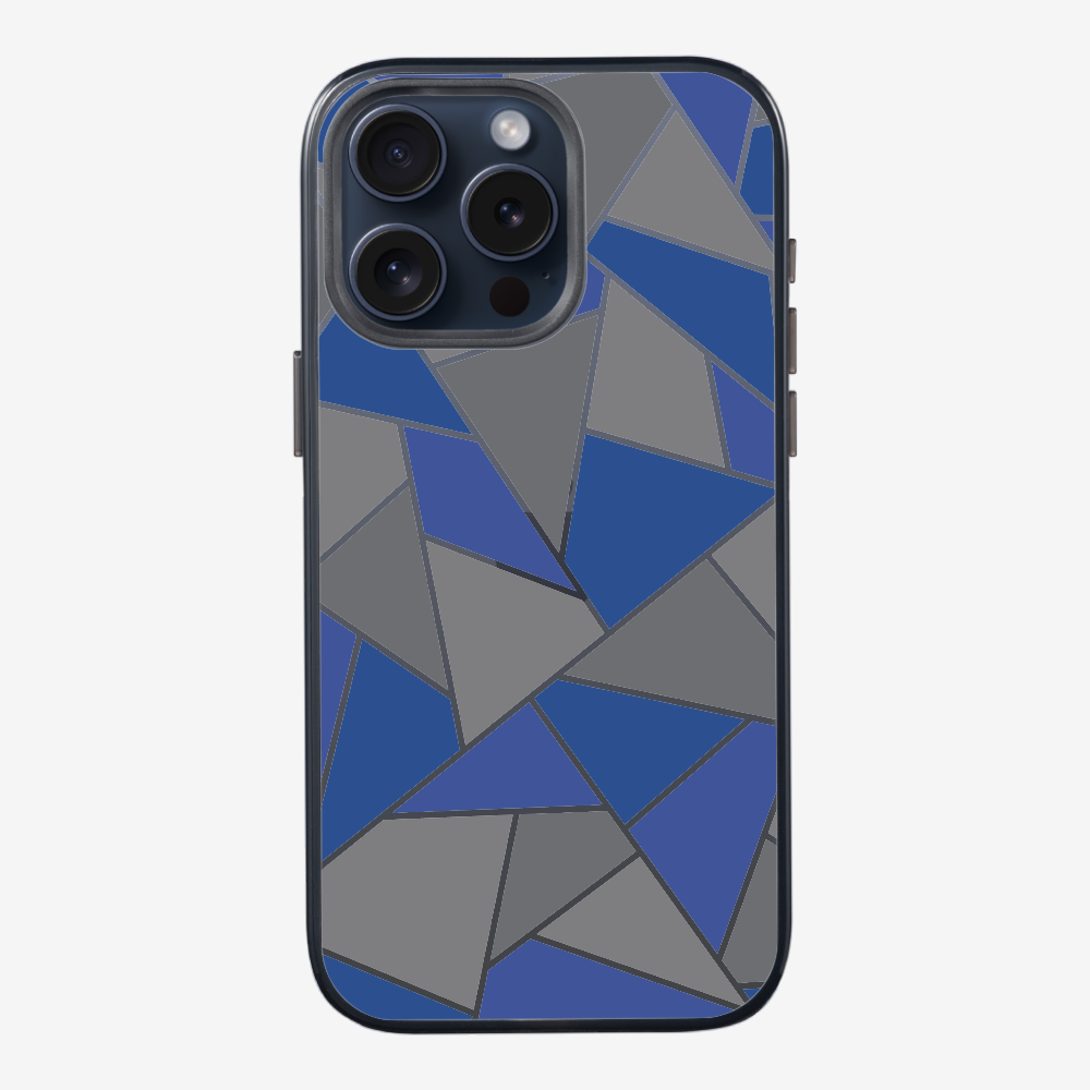 Blue & Grey Polygon Phone Case