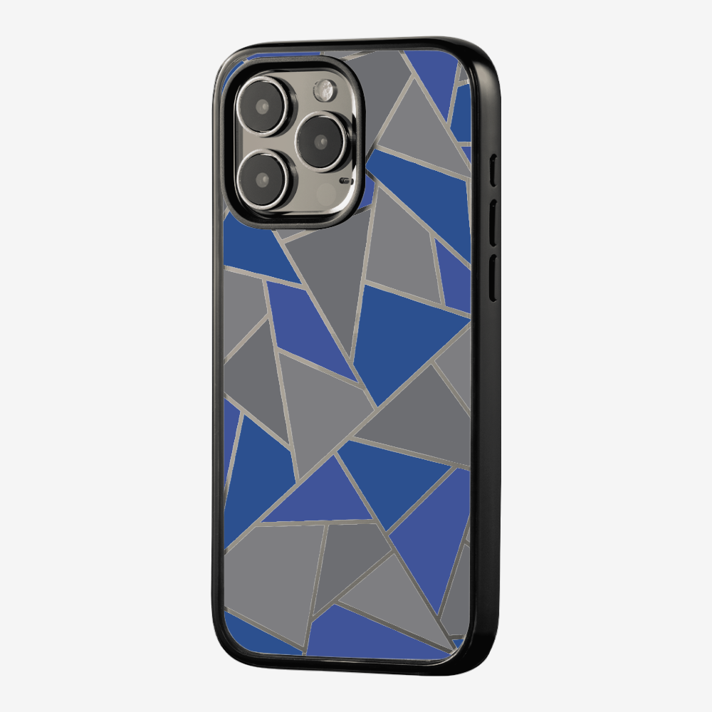 Blue & Grey Polygon Phone Case