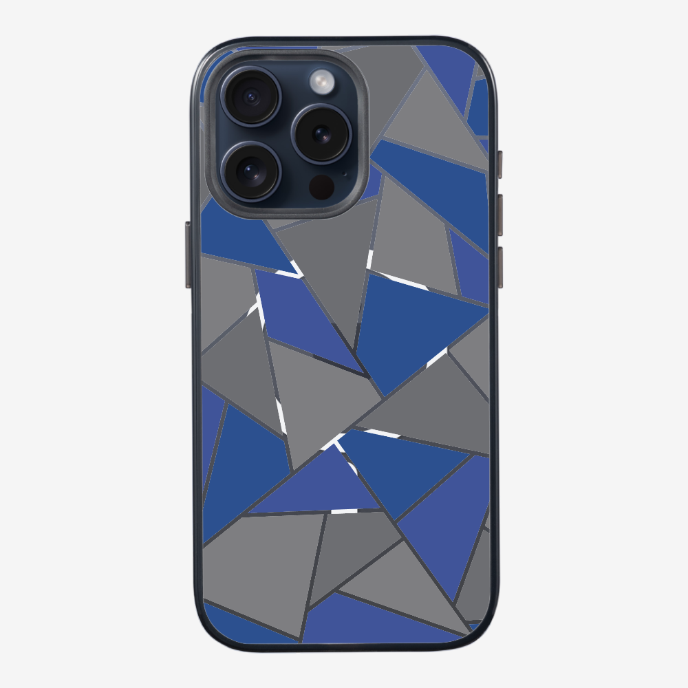 Blue & Grey Polygon Phone Case