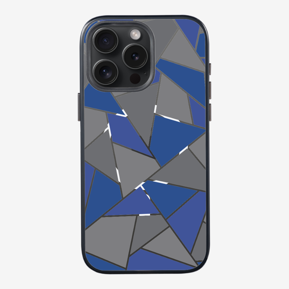 Blue & Grey Polygon Phone Case