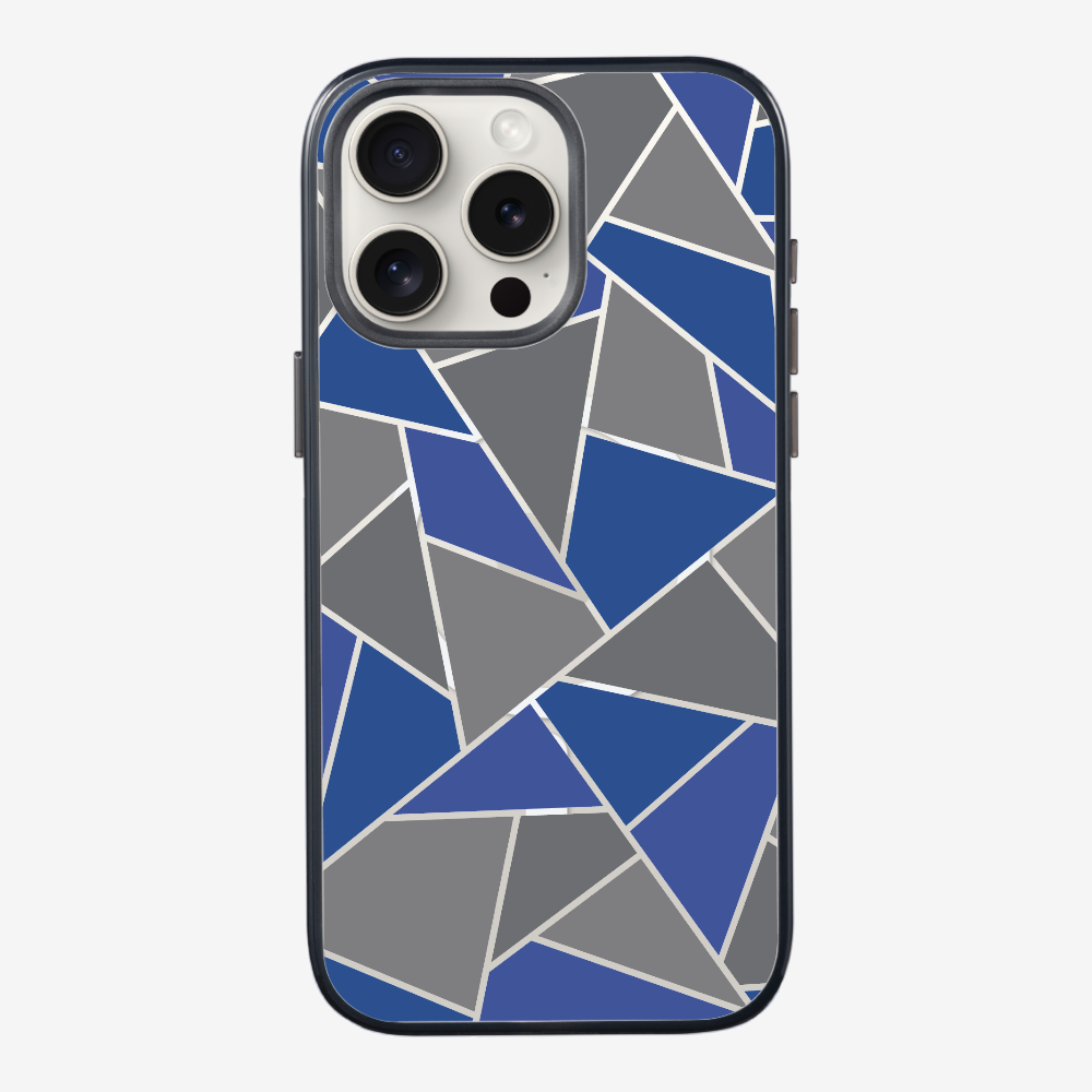 Blue & Grey Polygon Phone Case