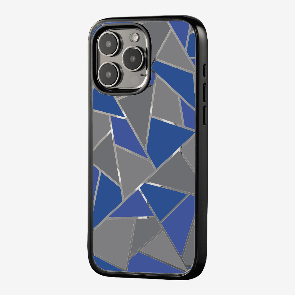 Blue & Grey Polygon Phone Case