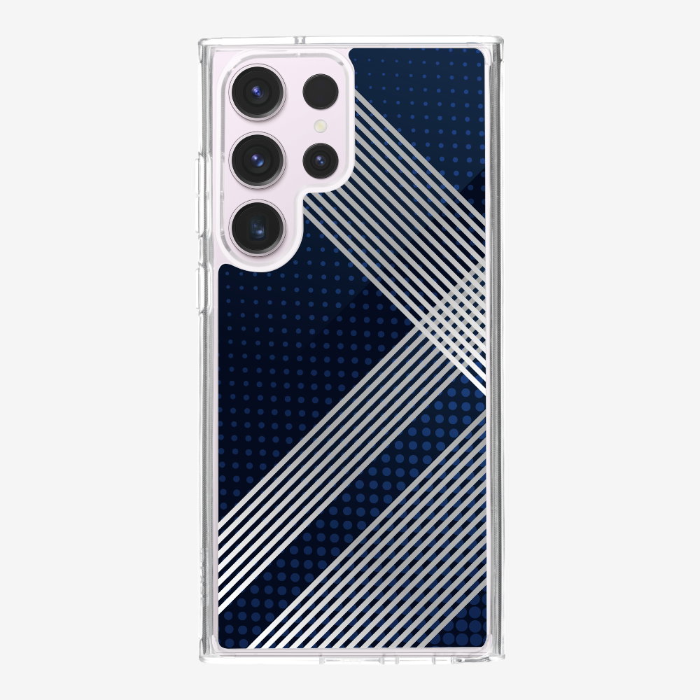 White Stripes Diagonal Phone Case