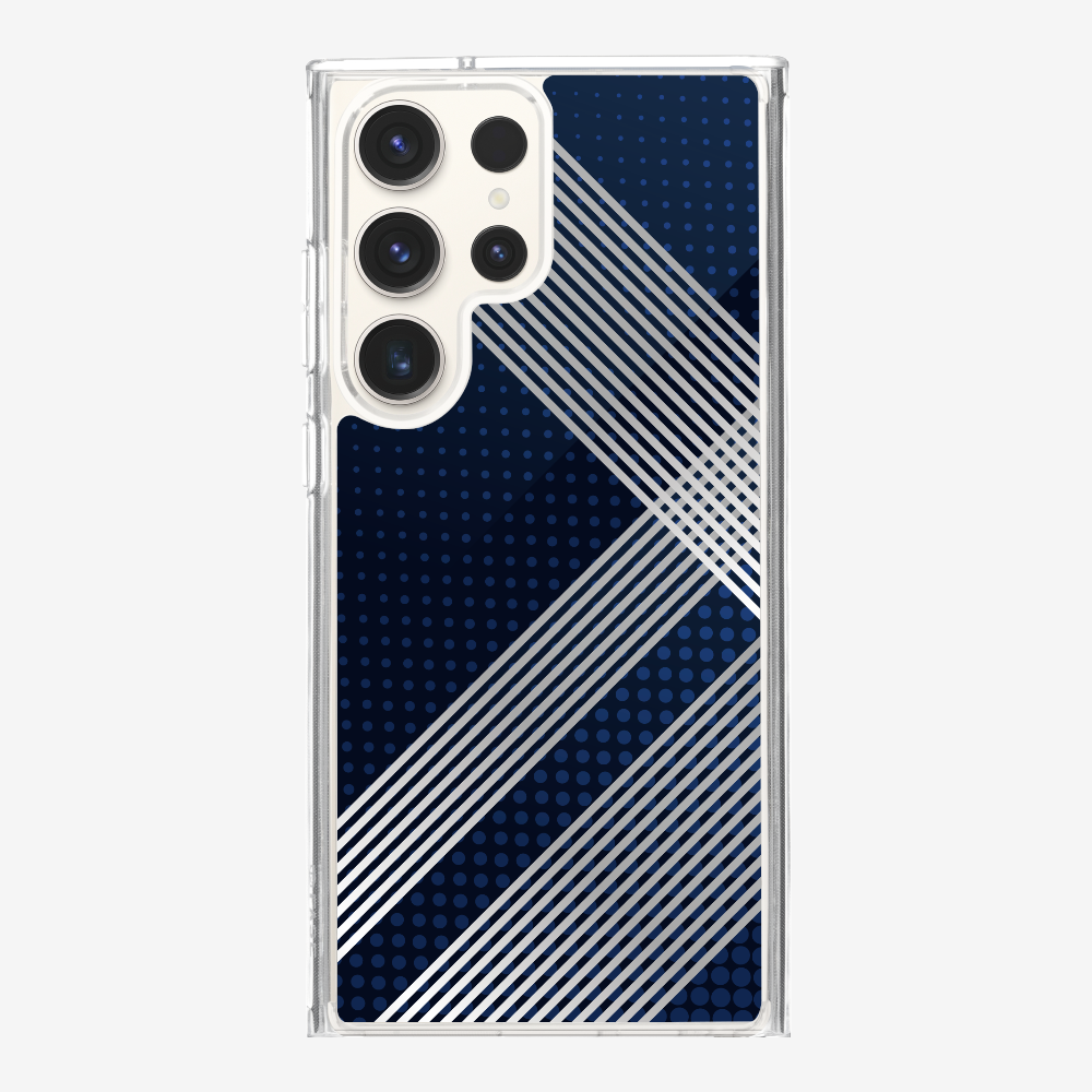 White Stripes Diagonal Phone Case