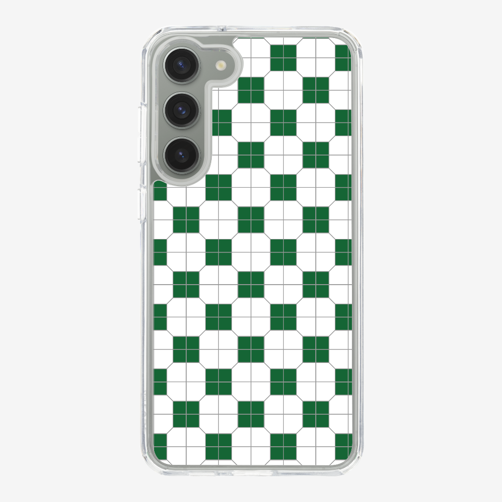 White-green Mosaic Tile Phone Case