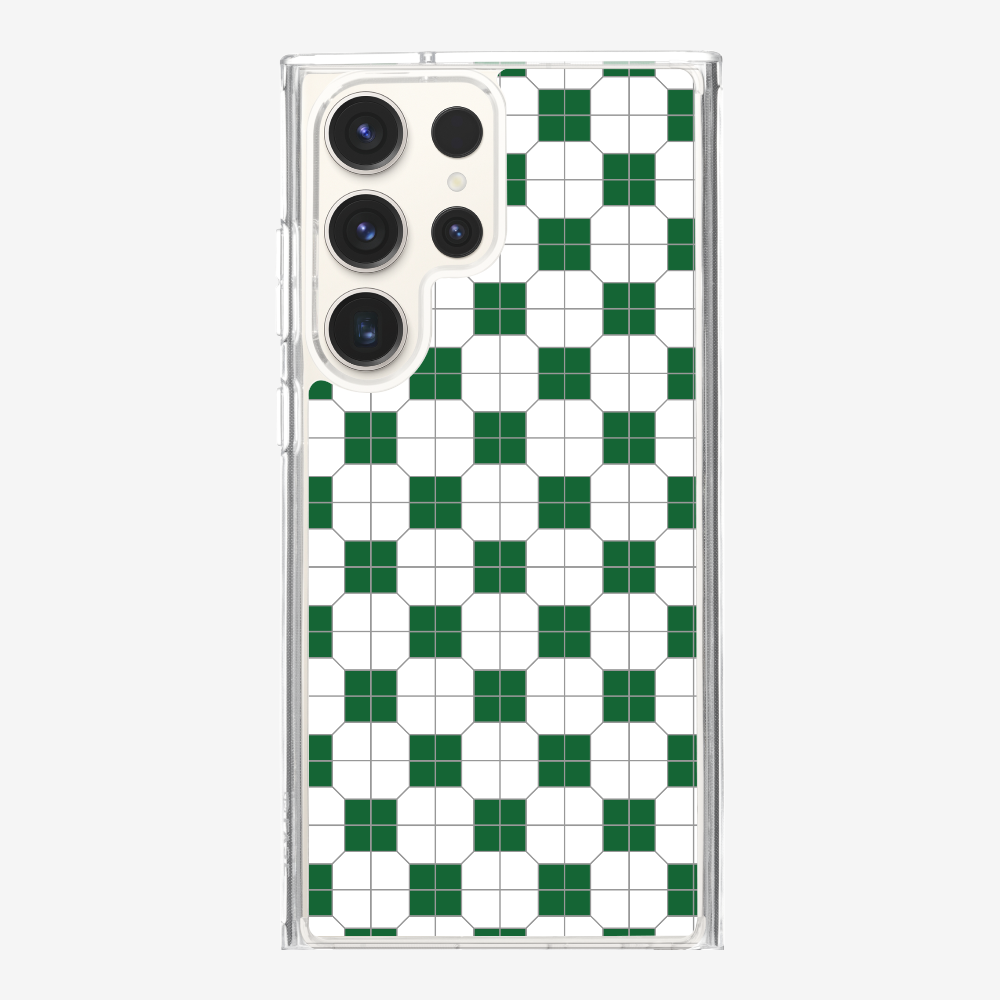 White-green Mosaic Tile Phone Case