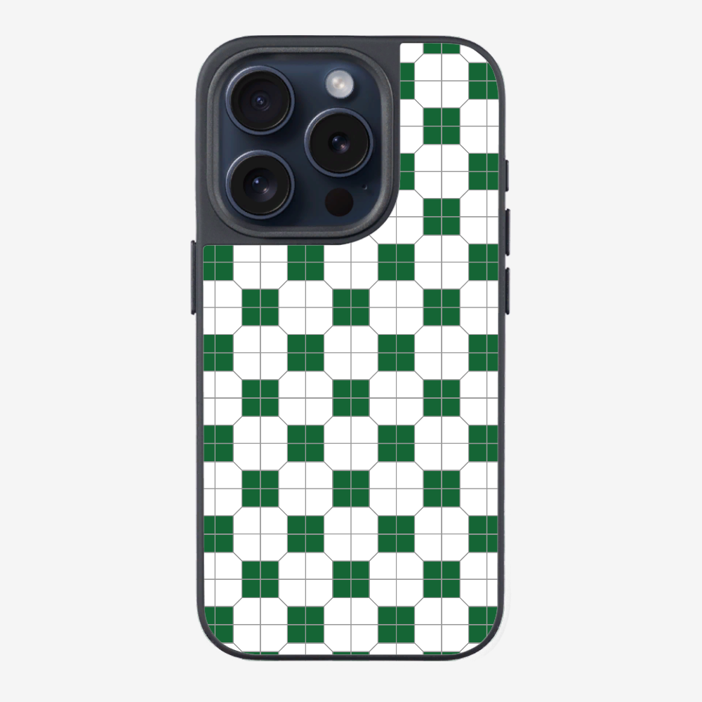 White-green Mosaic Tile Phone Case