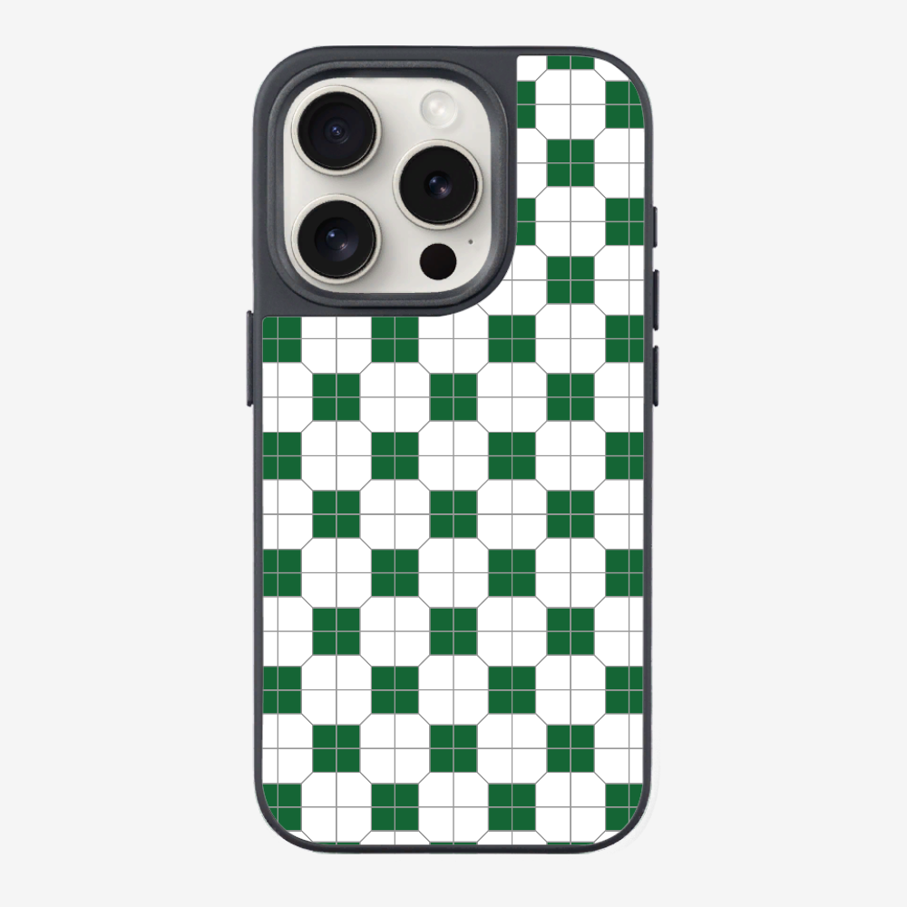 White-green Mosaic Tile Phone Case