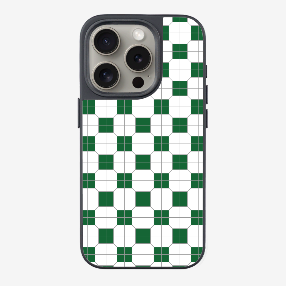 White-green Mosaic Tile Phone Case