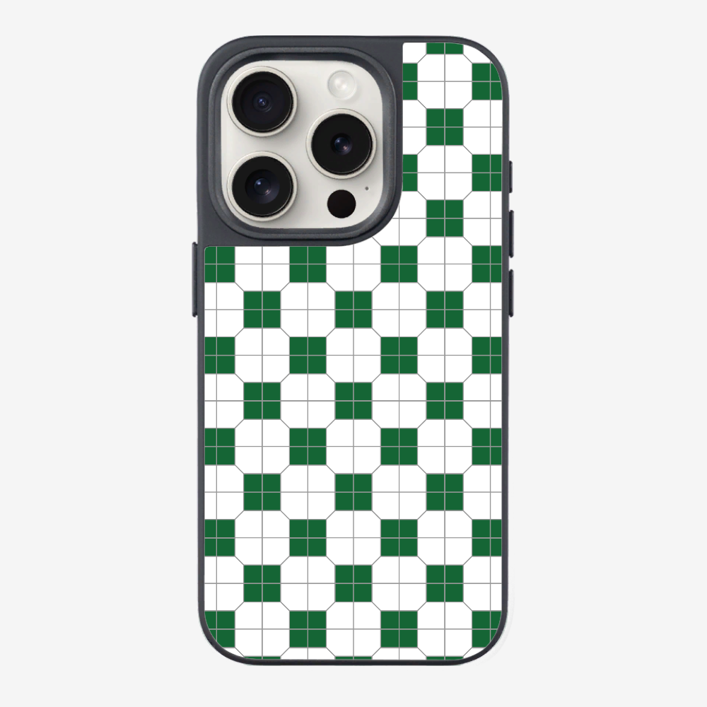 White-green Mosaic Tile Phone Case