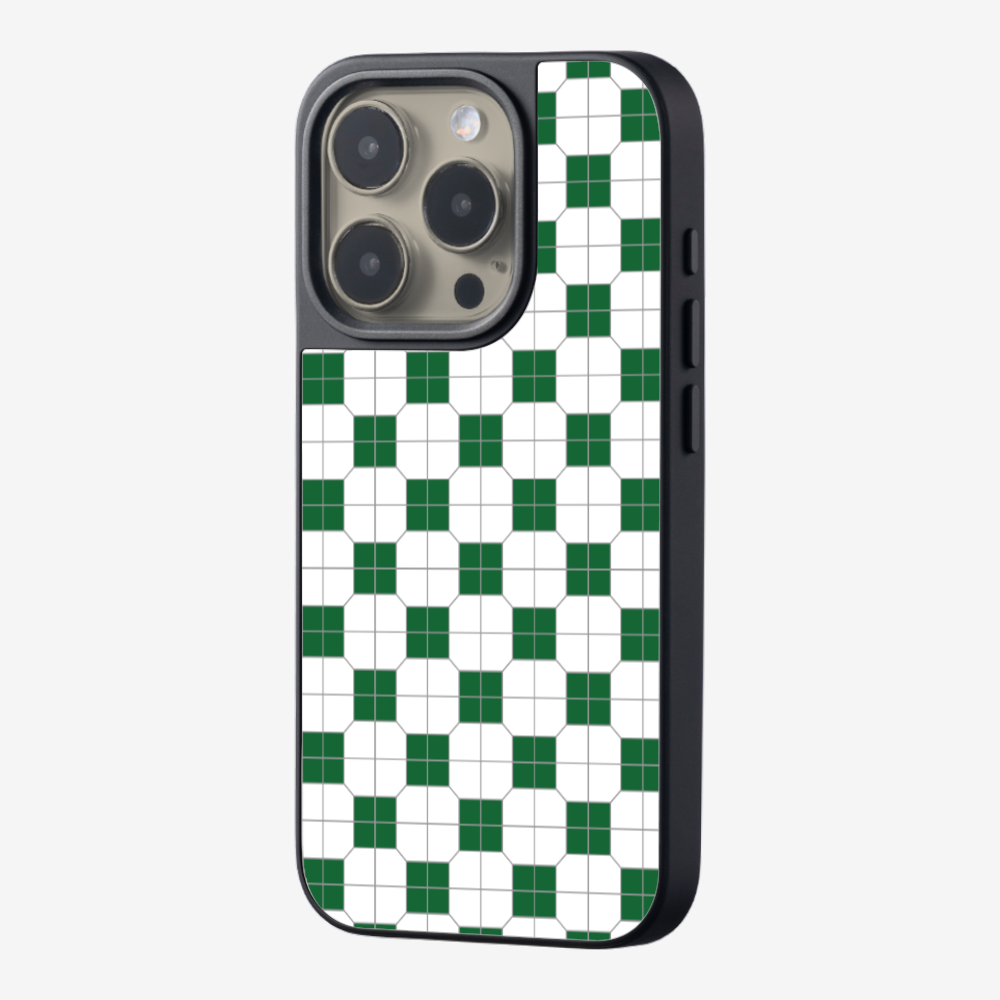 White-green Mosaic Tile Phone Case