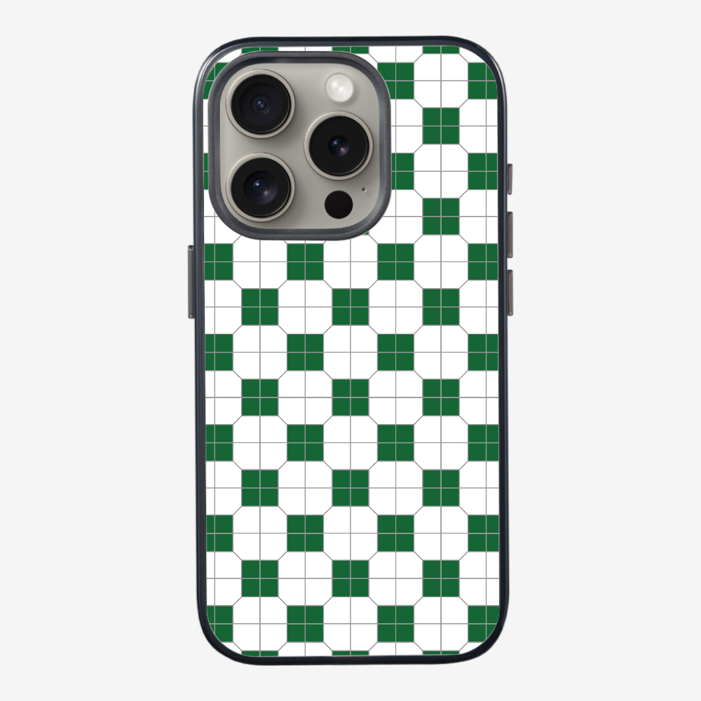 White-green Mosaic Tile Phone Case