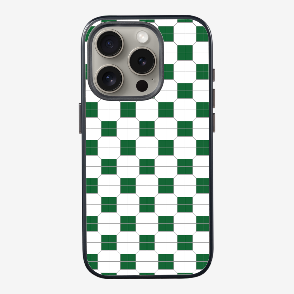 White-green Mosaic Tile Phone Case