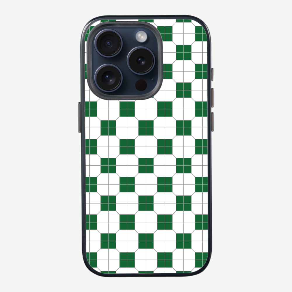 White-green Mosaic Tile Phone Case