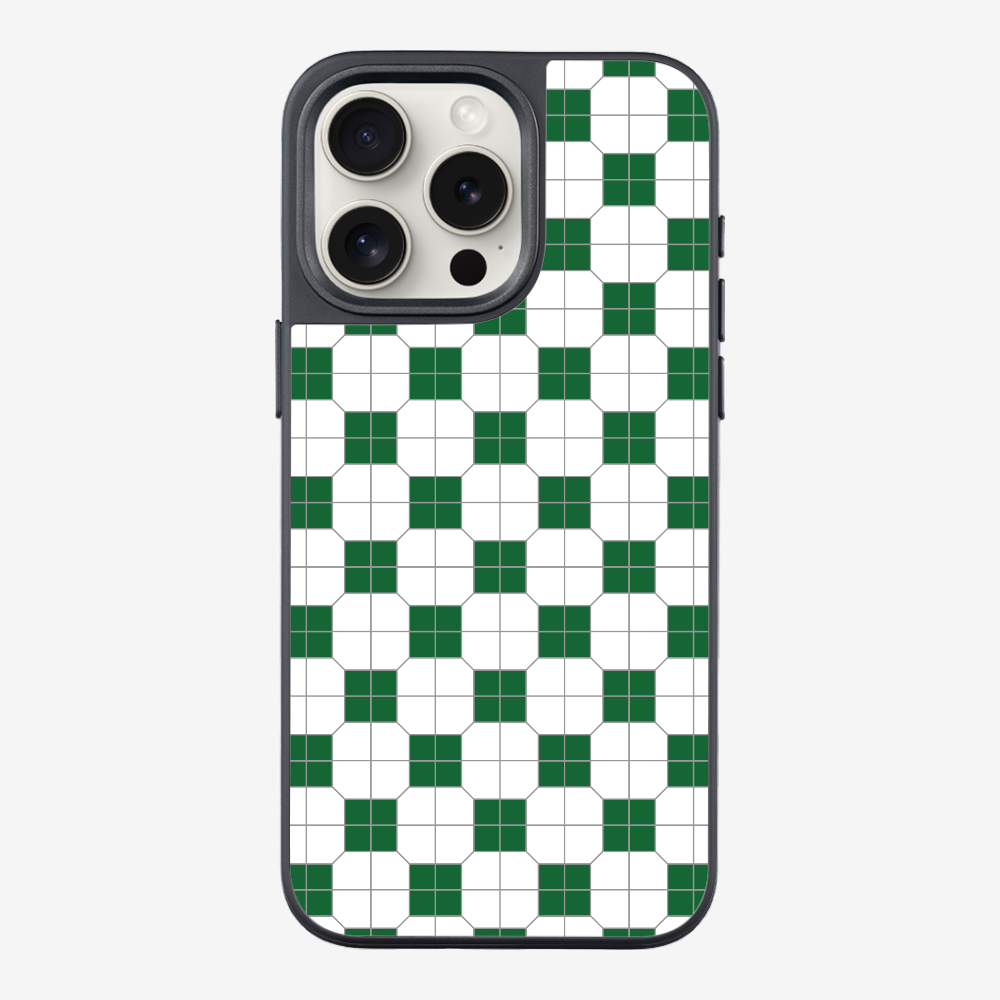 White-green Mosaic Tile Phone Case