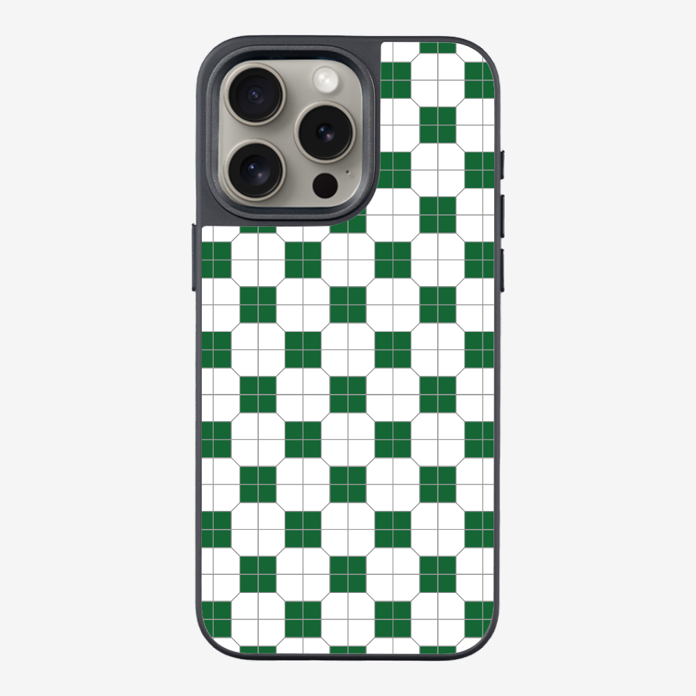 White-green Mosaic Tile Phone Case