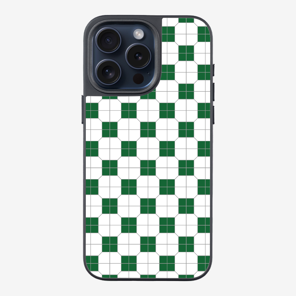 White-green Mosaic Tile Phone Case